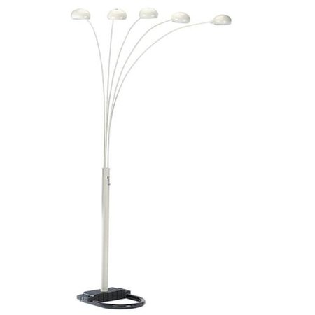 ORE INTERNATIONAL Ore International 6962WH 5 Arms Arch Floor Lamp - White 6962WH